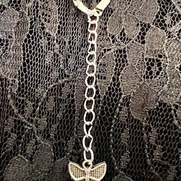 Dog & Butterly Symbolic Necklace with Dog’s Paw Print Pendant & Butterfly Charm - Picture 9 of 10